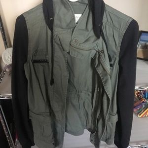 Pacsun army green and black utility jacket